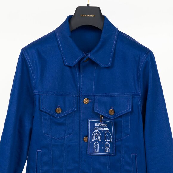 Louis Vuitton Staples Edition DNA Denim Cobalt Blue Jacket - Picture 3 of 15